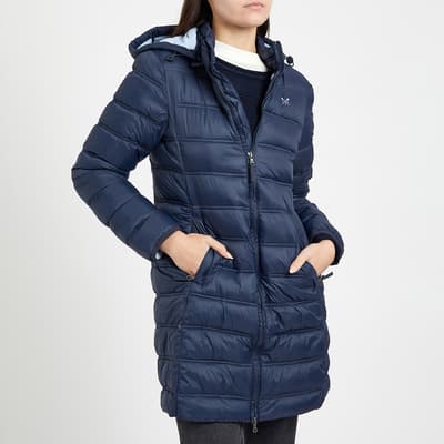 Navy Longline Hooded Jacket