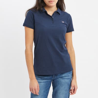 Navy Exmouth Cotton Polo Shirt