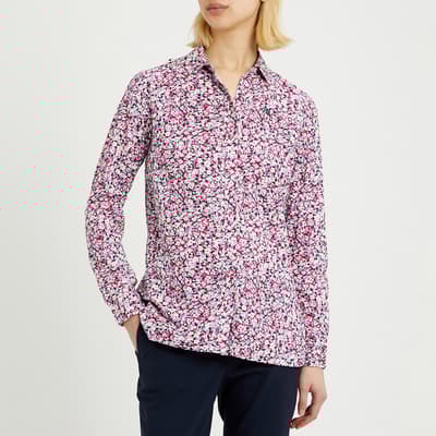 Multi Print Cotton Boyfriend Shirt