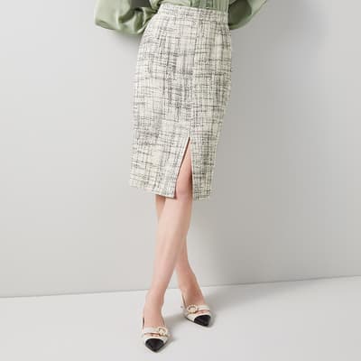 Cream Lottie Cotton Blend Skirt