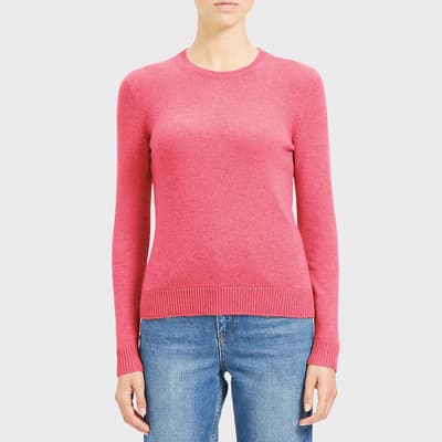 Pink Round Neck Cashmere Jumper