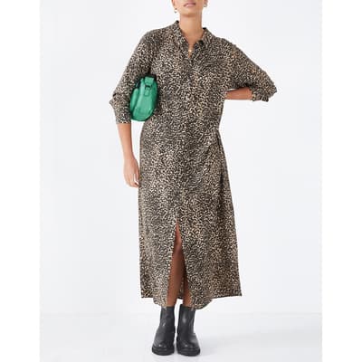 Multi Mae Leopard Print Midi Dress