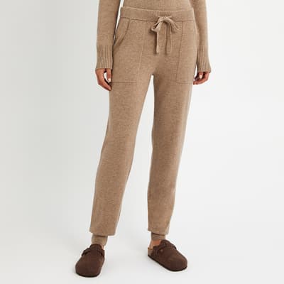 Oatmeal Cashmere Blend Pocket Jogger