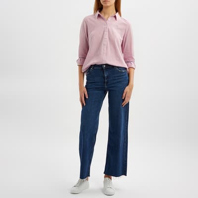 Pink Striped Logo Shirt