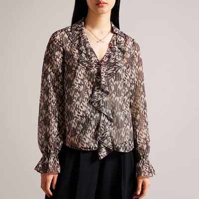 Multi Bertei Ruffle Blouse