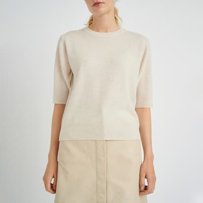 Cream Monika Cashmere Blend Knit Top