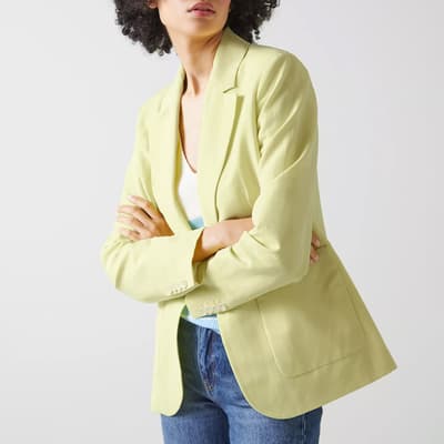 Lime Fleur Linen Blazer