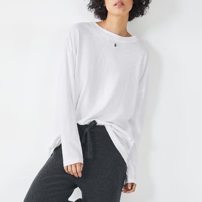 White Amanda Cotton T-Shirt