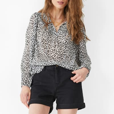 Black/White Checked Taylor Blouse