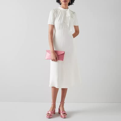 Ivory Kline Jade Crepe Neck Dress