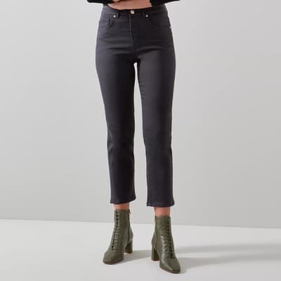 Black Ella Denim Straight Leg Jeans