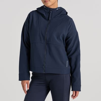 Navy Tyra Softshell Hooded Jacket