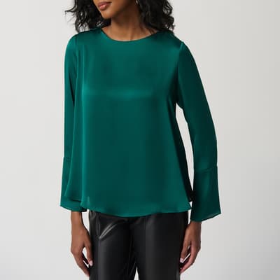 Green Satin Top
