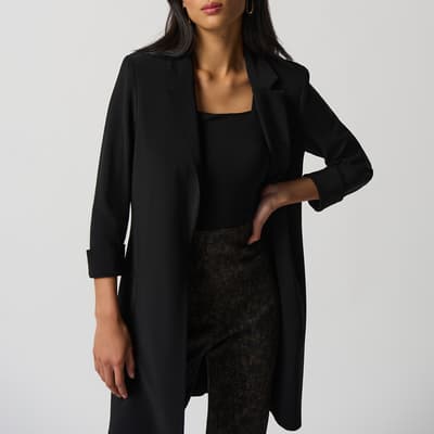 Black Longline Blazer Jacket