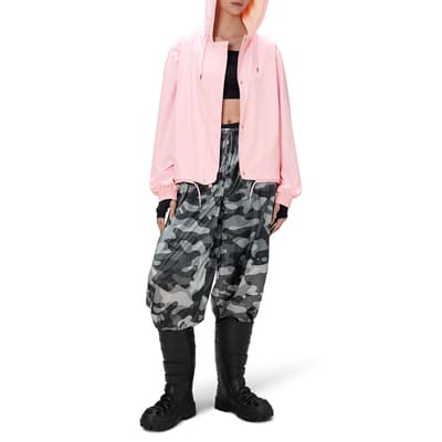 Pink Unisex Waterproof String Jacket