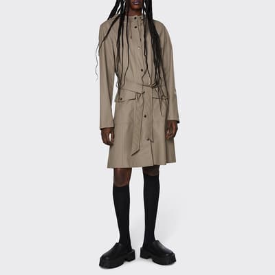 Taupe Unisex Waterproof Curve Jacket