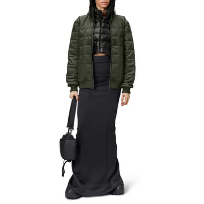 Green Unisex Liner Highneck Jacket