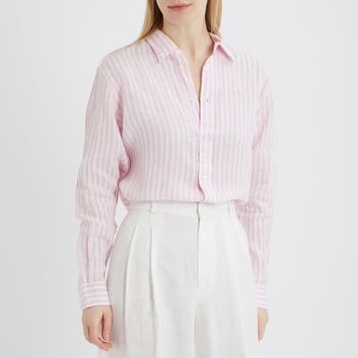 Pink Striped Linen Shirt