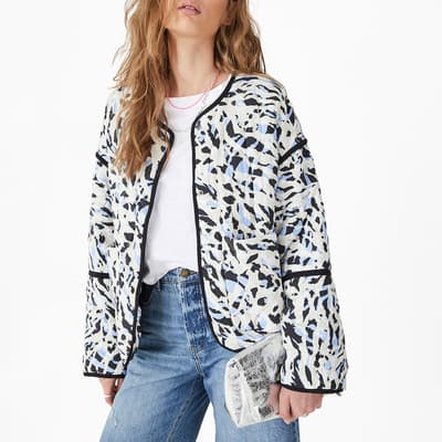 Ecru/Multi Andy Quilted Printed Jacket