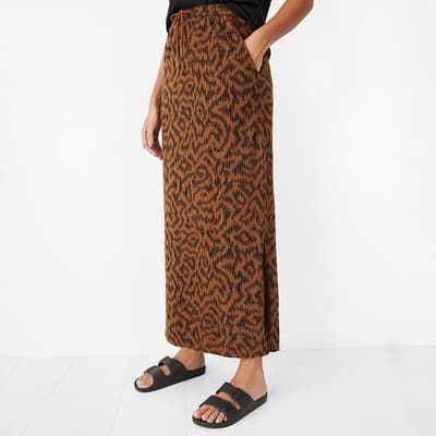 Brown Jorja Jersey Cotton Maxi Skirt