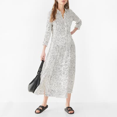 White Demi Shirt Midi Dress 