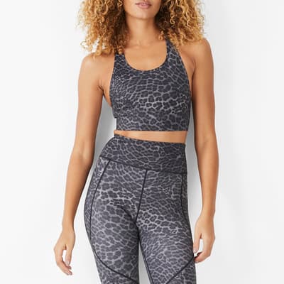 Grey Odette Printed Sports Bra 