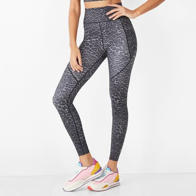 Grey Odile Printed Active Leggings