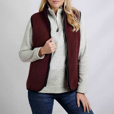 Maroon Mikayla Polar Fleece Gilet