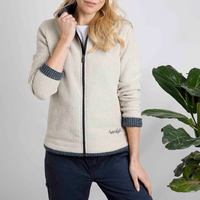 Cream Ariana Full Zip Fleece
