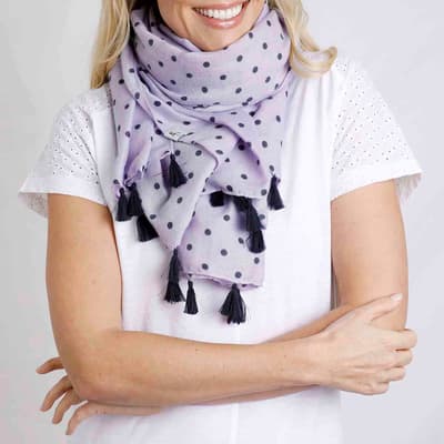 Purple Marelia Printed Scarf