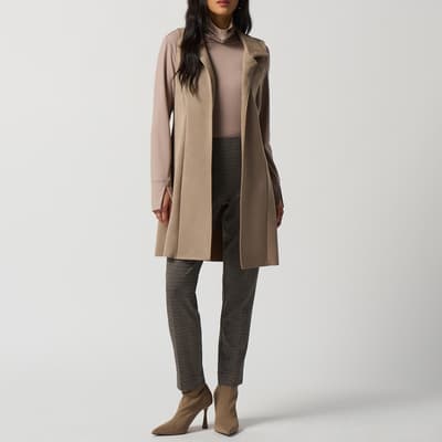 Beige Sleeveless Jacket