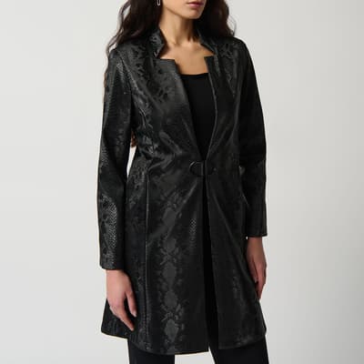 Black Animal Print Coat
