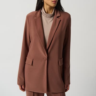 Brown Single Breasted Blazer