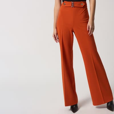 Orange High Waist Wide Leg Trouser